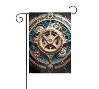 YYHWHJDE Raffreddare Steampunk Gears Pattern Giardino pennone esterno cortile decorazione su entrambi i lati 30,5 x 45,7 cm