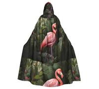 YYHWHJDE Rainforest Flamingo Stampe Halloween Adulto Mantello con Cappuccio Uomini E Donne Abbigliamento Mantello Gioco di Ruolo