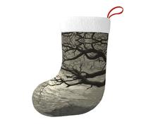 YYHWHJDE Rami di albero nel vento Modello Calzini di Natale Calza Festival Grande Capacità Stampato Calzini Decorazione