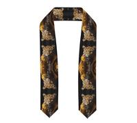 YYHWHJDE Raso appiattito Honor Sash Leopard in una giacca di pelle modello scialle laurea laurea stola 182,9 cm, regalo di laurea per lei/lui, Appiattito, Taglia unica