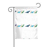 YYHWHJDE Razzi e Dinosauri Stampe Giardino Bandiera Esterna Cortile Decorazione Moda 30,5 x 45,7 cm