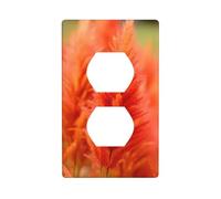 YYHWHJDE Red Reed Flower Prints - Pannello a parete per presa elettrica, decorazione infrangibile, resistente, 11,4 x 7 cm