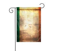 YYHWHJDE Retro bandiera irlandese modello asta bandiera giardino esterno decorazione cortile su entrambi i lati 30,5 x 45,7 cm