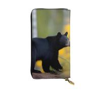 YYHWHJDE rge and Small Black Bears - Portafoglio lungo in pelle di qualità, progettato per ragazze e donne alla moda, elegante, 19 x 10,5 cm, Nero , Taglia unica