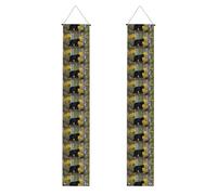 YYHWHJDE rge and small black bears - Striscione per portico di laurea, robusto, durevole, lavabile e riutilizzabile, decorazione per feste, cerimonie, porte d'ingresso