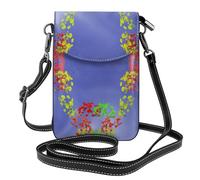 YYHWHJDE Ring of Flowers Picture - Telefono cellulare da donna con prepuzio in pelle, tracolla piccola regolabile