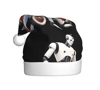 YYHWHJDE Robot che scende dall'auto Stampe Cappello di Natale per adulti qualità accessorio festivo realizzato morbido, leggero