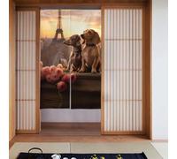 YYHWHJDE Romantico bassotto stampa tenda divisorio splicing protezione della privacy adatta per cucina, bagno, stanza 86,4 x 142,2 cm