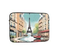 YYHWHJDE Romantico Parigi Torre Eiffel Stampa Bicicletta Portatile Laptop Sleeve Case 13 pollici Antiurto Borsa per Uomini e Donne Business Viaggi e Ufficio Uso quotidiano