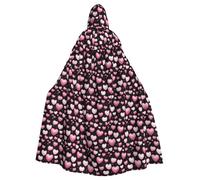 YYHWHJDE Romantico San Valentino Bolle Stampa Halloween Adulto Mantello Con Cappuccio per Feste ed Eventi In Costume