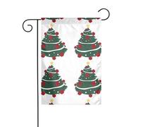 YYHWHJDE Rose Albero di Natale Modello Giardino Bandiera Esterna Cortile Decorazione Moda 30,5 x 45,7 cm