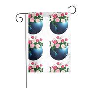 YYHWHJDE Rose in un pianeta vaso stampe giardino pennone esterno cortile decorazione moda 30,5 x 45,7 cm