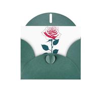 YYHWHJDE Roses have thorns - Biglietto di auguri verde scuro con stampa di rose per Natale, compleanno, San Valentino, anniversario di matrimonio e feste
