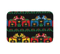 YYHWHJDE Runner svedese Dala Horse Folk Prints Hem Mat - Coperta ben realizzata per bagni, vanità e case vacanza - Copertura per pavimento morbida, resistente e facile da pulire