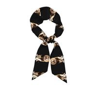 YYHWHJDE Sciarpa da donna alla moda Golden Retriever Nobita Lion Picture Satin Foulard Chic Cravatta, Sciarpa per capelli, Braccialetto