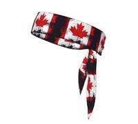 YYHWHJDE Sciarpa sportiva con stampa della bandiera canadese, assorbe il sudore e traspirante, fascia per capelli con movimento, fazzoletto su entrambi i lati