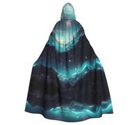 YYHWHJDE Science Fiction Stars Picture Adulto Halloween giacca con cappuccio mantello lungo partito mantello adatto per uomini e donne