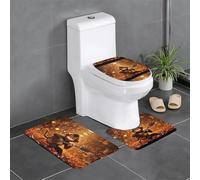 YYHWHJDE Scimmia Musica Modello Anti Slip tappetino tre pezzi set bagno tappeto antiscivolo durevole
