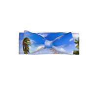 YYHWHJDE Sea Island Sky Clouds - Fascia per capelli con fiocco, morbida ed elastica, per neonate da 0 a 6 mesi