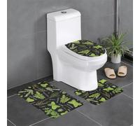 YYHWHJDE Set di 3 tappeti da bagno con stampa basilica, timo, aneto e rosmarino, 61 x 40,6 cm, tappetini in peluche per un comfort assorbente e una maggiore durata