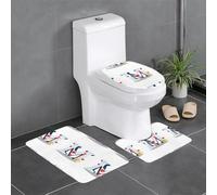 YYHWHJDE Set di 3 tappetini antiscivolo che rendono l'amore per le lettere tappeti da bagno per il massimo comfort, bagni padronali