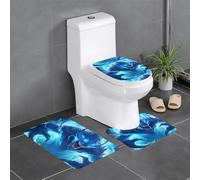 YYHWHJDE Set di 3 tappetini antiscivolo con motivo mostro dagli occhi blu, tappeti da bagno per il massimo comfort, bagni padronali