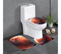 YYHWHJDE Set di 3 tappetini antiscivolo con motivo pianeta Marte tappeti da bagno per il massimo comfort, bagni padronali