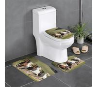 YYHWHJDE Set di 3 tappetini antiscivolo con stampa cavalli al galoppo tappeti da bagno per il massimo comfort, bagni padronali