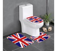 YYHWHJDE Set di 3 tappetini antiscivolo con stampa della bandiera del Regno Unito, tappeti da bagno per il massimo comfort, bagni padronali