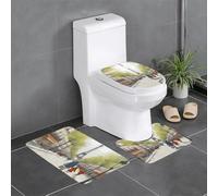 YYHWHJDE Set di 3 tappetini antiscivolo con stampa della Torre Eiffel di Parigi, per il massimo comfort, bagno principale