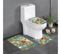 YYHWHJDE Set di 3 tappetini antiscivolo con stampa di animali illuministi, tappeti da bagno per il massimo comfort, bagni padronali