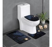 YYHWHJDE Set di 3 tappetini antiscivolo con stampa di corvo notturno, tappeti da bagno per il massimo comfort, bagni padronali