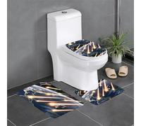 YYHWHJDE Set di 3 tappetini antiscivolo con stampa di meteorite, tappeti da bagno per il massimo comfort, bagni padronali