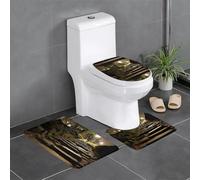 YYHWHJDE Set di 3 tappetini antiscivolo con stampa di sentieri oscuri di mezzanotte, tappeti da bagno per il massimo comfort, bagni padronali