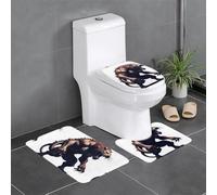 YYHWHJDE Set di 3 tappetini antiscivolo con stampa di un mostro misterioso per il massimo comfort, bagno principale