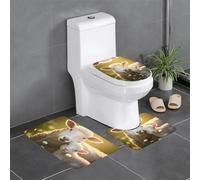 YYHWHJDE - Set di 3 tappetini antiscivolo con stampa madre a forma di U, strettamente attaccato, assorbente e durevole, spesso e confortevole