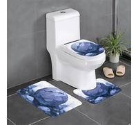 YYHWHJDE Set di 3 tappetini antiscivolo con stampa sulla pressione della pietra, tappeti da bagno per il massimo comfort, bagni padronali