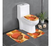YYHWHJDE Set di 3 tappetini antiscivolo per il bagno con grazioso motivo criceto, per il massimo comfort, per il bagno principale