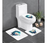 YYHWHJDE Set di 3 tappetini antiscivolo per il bagno, con stampa di un mostro strano per il massimo comfort, per il bagno principale