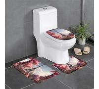 YYHWHJDE Set di 3 tappetini da bagno con immagine della Torre Eiffel di Parigi, tappetini da bagno, antiscivolo, asciugatura rapida