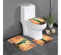 YYHWHJDE Set di 3 tappetini da bagno con stampa Statua della Libertà, antiscivolo, 61 x 40 cm, per WC, toeletta e bagno, facili da pulire