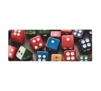 YYHWHJDE Set di dadi da gioco con immagine extra large tappetino per mouse, tastiera da gioco antiscivolo per computer e ufficio, versione ispessita, 30,5 x 80 cm