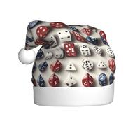 YYHWHJDE Set di dadi da gioco con stampa di cappello di Natale per adulti, un regalo divertente e durevole per uomini e donne