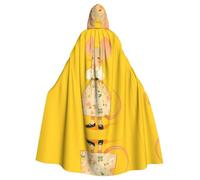 YYHWHJDE Shy Little Mouse Pattern Halloween adulto mantello con cappuccio senza cerniera, comodo per feste in costume