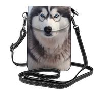 YYHWHJDE Siberian Husky Picture - Telefono cellulare da donna con prepuzio in pelle, a tracolla, piccola tracolla regolabile