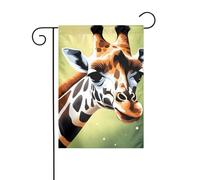 YYHWHJDE Simpatica giraffa divertente modello asta da giardino decorazione cortile esterno su entrambi i lati 30,5 x 45,7 cm