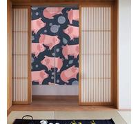 YYHWHJDE Simpatici maiali stampati, tenda divisoria per porta, protezione della privacy, adatta per cucina, bagno, stanza, 86,4 x 142,2 cm