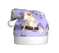 YYHWHJDE Simpatico cappello di Natale con scimmia dorata per adulti accessorio festivo di qualità realizzato morbido, leggero