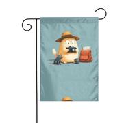YYHWHJDE Simpatico gatto e topo immagine armoniosa stampata bandiere da giardino 30,5 x 45,7 cm per decorazione da cortile con 3 cm di larghezza di posizione (solo bandiera, asta non inclusa)