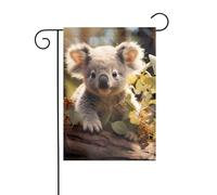 YYHWHJDE Simpatico koala con stampa di piante da giardino, decorazione per cortile, 30,5 x 45,7 cm, spessa moda